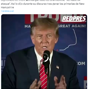 Donald Trump dijo que Estados Unidos estuvo detras del atentado contra las torres gemelas
